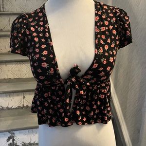 Floral crop top or cover up